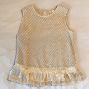 Roaring 20s inspired ivory top